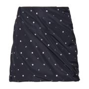 Zwarte Taffeta Rok met Heldere Decoraties Pinko , Black , Dames