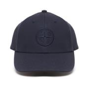 Zwarte Baseballpet met Ronde Klep Stone Island , Blue , Heren