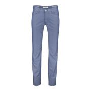 Blauwe Katoenen Geruite Zomerbroek Brax , Blue , Heren