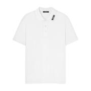 Geborduurd Poloshirt Wit Versace , White , Heren