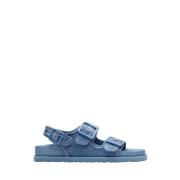 Stone Washed Denim Sandalen Birkenstock , Blue , Heren