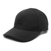 Zwarte Baseballpet met Geborduurd Logo C.p. Company , Black , Heren