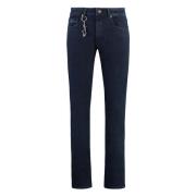 Slim Fit Jeans met Logo Bedel Paul & Shark , Blue , Heren