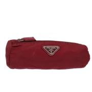 Pre-owned Nylon pouches Prada Vintage , Red , Dames