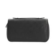 Pre-owned Leather wallets Louis Vuitton Vintage , Black , Heren