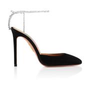 Suede Slingback Pumps Aquazzura , Black , Dames