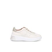 Rebel Sneakers met H Logo Detail Hogan , Beige , Dames