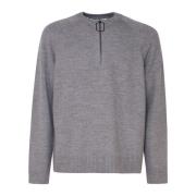 Grijze Zip Sweater Raglan Mouwen JW Anderson , Gray , Heren