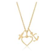 Geloof Hoop Liefde Ketting Frk. Lisberg , Yellow , Dames