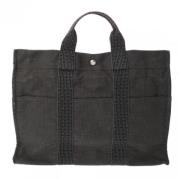 Pre-owned Canvas totes Hermès Vintage , Gray , Unisex