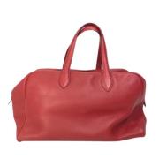 Pre-owned Leather travel-bags Hermès Vintage , Red , Dames