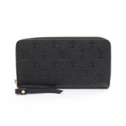 Pre-owned Leather wallets Louis Vuitton Vintage , Black , Dames