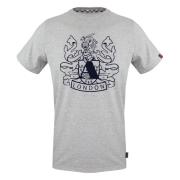 Korte Mouw Ronde Hals Katoenen T-Shirt Aquascutum , Gray , Heren