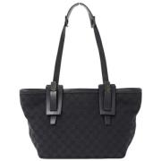 Pre-owned Canvas totes Gucci Vintage , Black , Dames