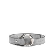 Trendy Leather Belt for Men Ermanno Scervino , Gray , Dames