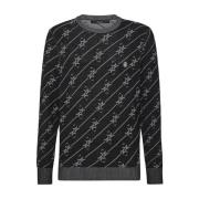 Stijlvolle Sweater met Uniek Ontwerp Billionaire , Black , Heren