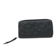 Pre-owned Leather wallets Louis Vuitton Vintage , Black , Dames