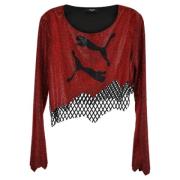 Pre-owned Polyester tops Balmain Pre-owned , Red , Dames