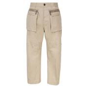 Stenen Katoenen Broek met Drukknop Dsquared2 , Beige , Heren