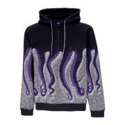 Overal Rits Hoodie Zwart Octopus , Multicolor , Heren