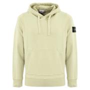 Hoodie met Logo Patch Stone Island , Green , Heren