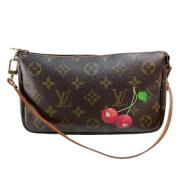 Pre-owned Canvas clutches Louis Vuitton Vintage , Brown , Dames