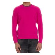 Zachte Fuchsia Wollen Trui Drumohr , Pink , Heren