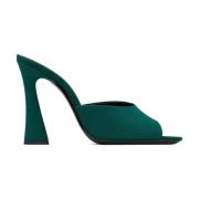 Stijlvolle Mules voor Trendy Vrouwen Saint Laurent , Green , Dames