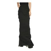 Denim Maxi Rok Paneel Constructie Entire Studios , Black , Dames