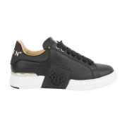 Hexagon Leren Sneakers Phantom Kick$ Philipp Plein , Black , Heren