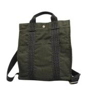 Pre-owned Canvas backpacks Hermès Vintage , Gray , Dames