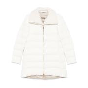 Faux Fur Flannel Pufferjas Herno , White , Dames