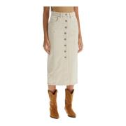 Denim Vandy Pencil Rok Isabel Marant Étoile , Beige , Dames