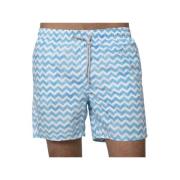 Geometrisch golfpatroon zwemshorts Gustavia MC2 Saint Barth , Blue , H...