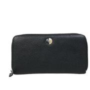 Pre-owned Leather wallets Chanel Vintage , Black , Dames