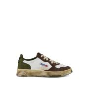 Vintage Leren Tennisgeïnspireerde Sneakers Autry , Multicolor , Heren