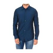 Lange mouwen overhemd in beige Armani Jeans , Blue , Heren