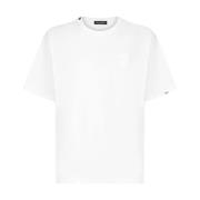 Casual Katoenen T-Shirt in Zwart Dolce & Gabbana , White , Heren