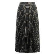 Wrap-around Geplooide Rok Burberry , Multicolor , Dames