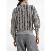 Los Gebreid Vest Brunello Cucinelli , Gray , Dames