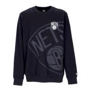 Brooklyn Nets Crewneck Sweatshirt Zwart New Era , Black , Heren