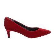 Rode Velvet Puntige Hakken Guess , Red , Dames