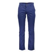 Heren Blauwe Slim Fit Broek Hugo Boss , Blue , Heren