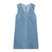 Mouwloze ribfluwelen jurk normaal Marc O'Polo , Blue , Dames