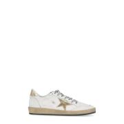 Witte Leren Sneakers met Gouden Ster Golden Goose , White , Dames