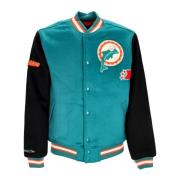 Miami Dolphins Legacy Varsity Jacket Teal/Black Mitchell & Ness , Blue...