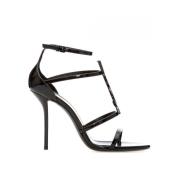 Stijlvolle Sandalen voor Zomerse Dagen Saint Laurent , Black , Dames