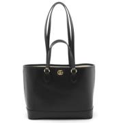 Pre-owned Leather totes Gucci Vintage , Black , Dames