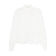 Casual Shirt met Uniek Ontwerp Ermanno Scervino , White , Dames