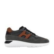 Platte Grijze Schoenen Hogan , Gray , Heren